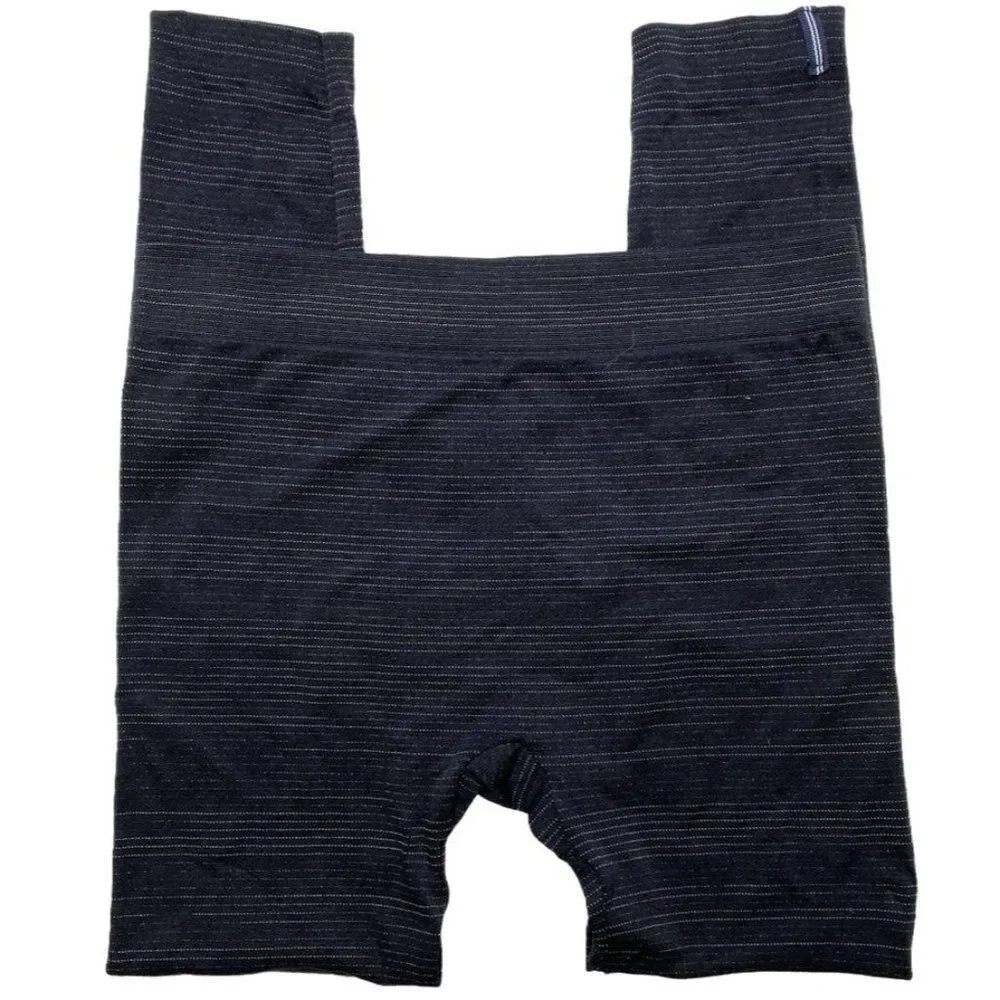 Nautica Black Gray Stripe Leggings Sz L/XL‎
